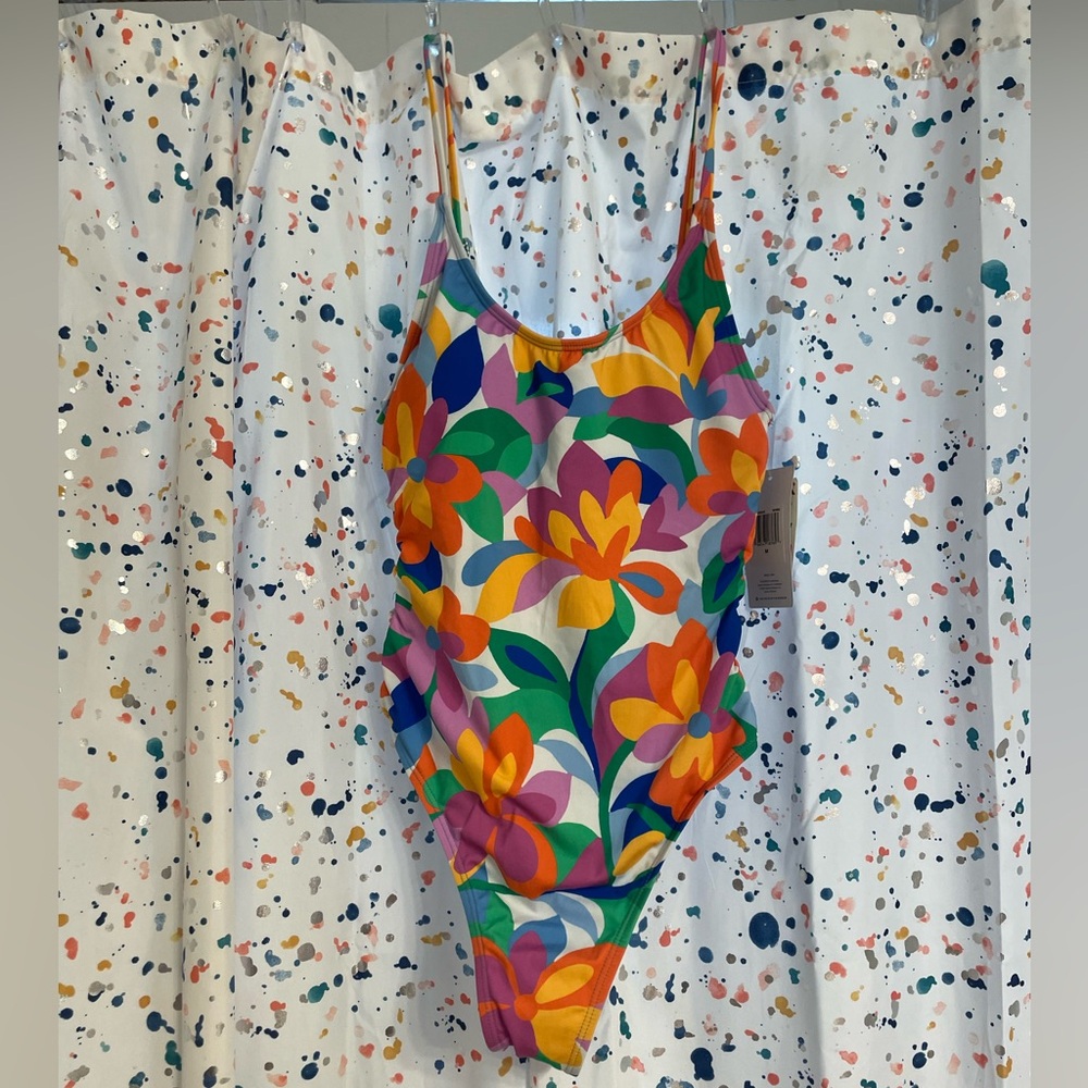 Hurley Multicolor Floral one piece swimsuit swim suit bathing suit